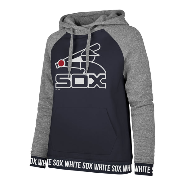 Boys/Girls Heather Grey and Faded Navy Batterman Logo Hoodie 7