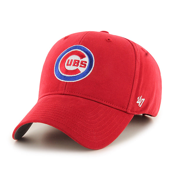 Chicago Cubs Logo Red 47' MVP Adjustable Hat - Youth - Clark Street Sports