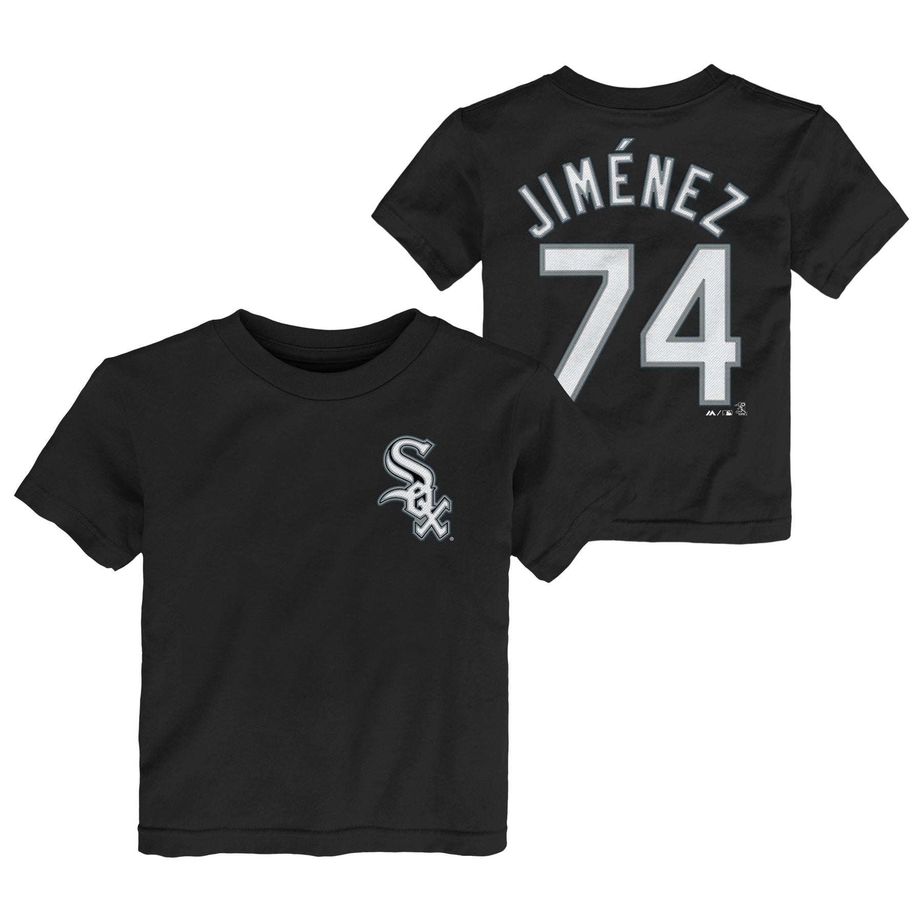 MLB Productions Youth Eloy Jimenez Black Chicago White Sox Player T-Shirt Size: Extra Large