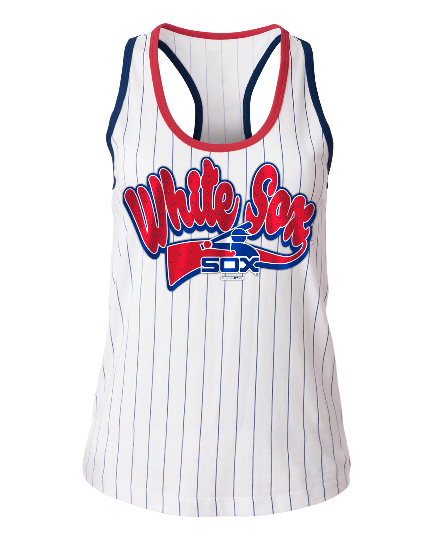 Chicago Cubs Women's Royal Rhinestones Tank - Clark Street Sports