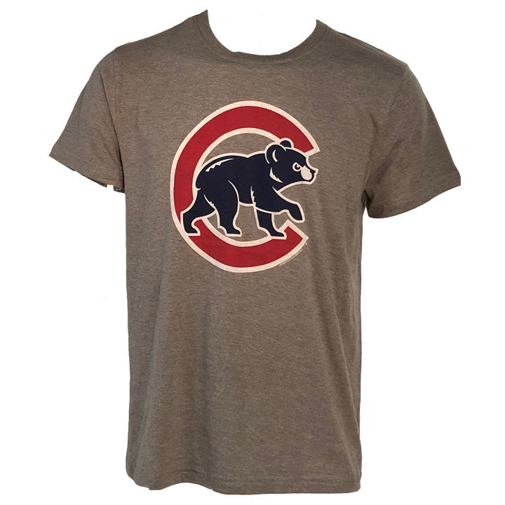 Chicago Cubs Pinstripe Crawl Bear Women's T-Shirt - Clark Street