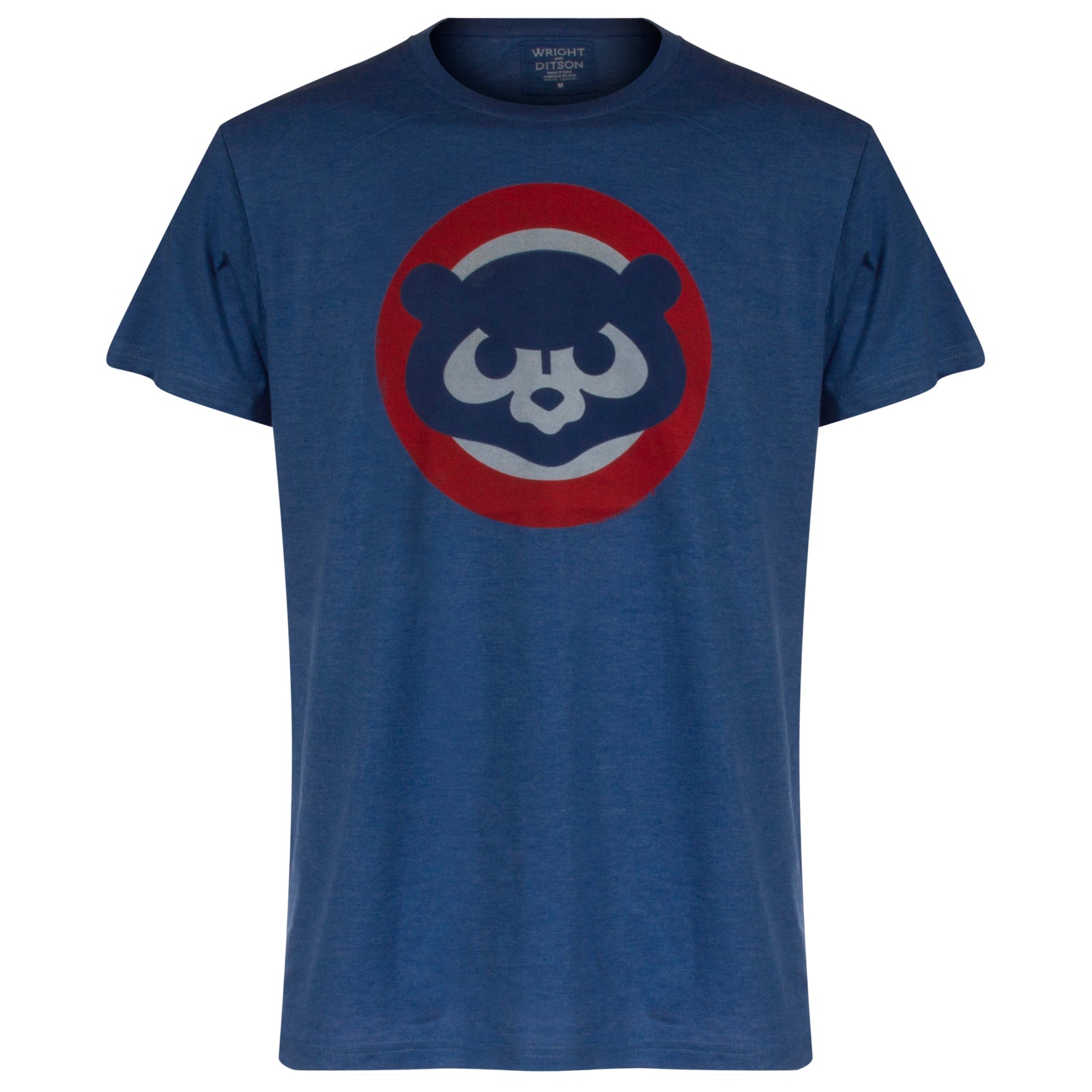 Chicago Cubs Red Jacket Domain T-Shirt - Heathered Royal