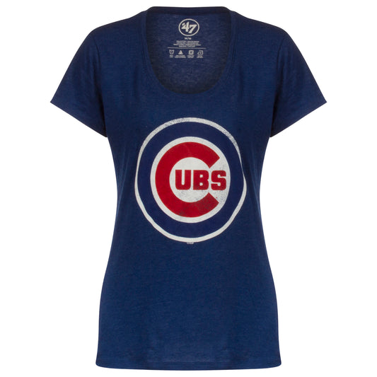 Chicago Cubs '47 Women's Cadet Blue Bullseye Frankie Tee – Clark Street  Sports