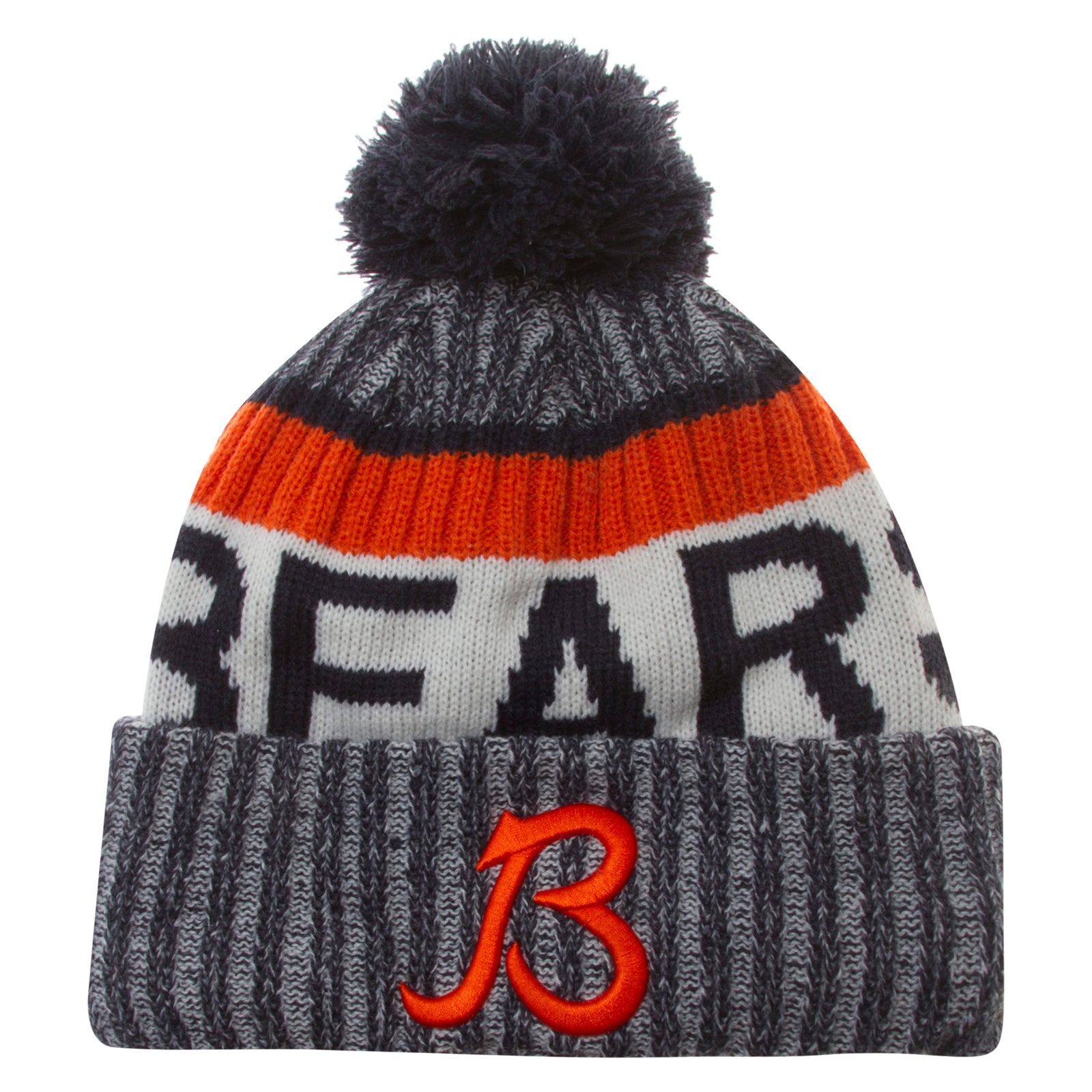 Men's New Era Navy Chicago Bears 2022 Sideline Cuffed Pom Knit Hat