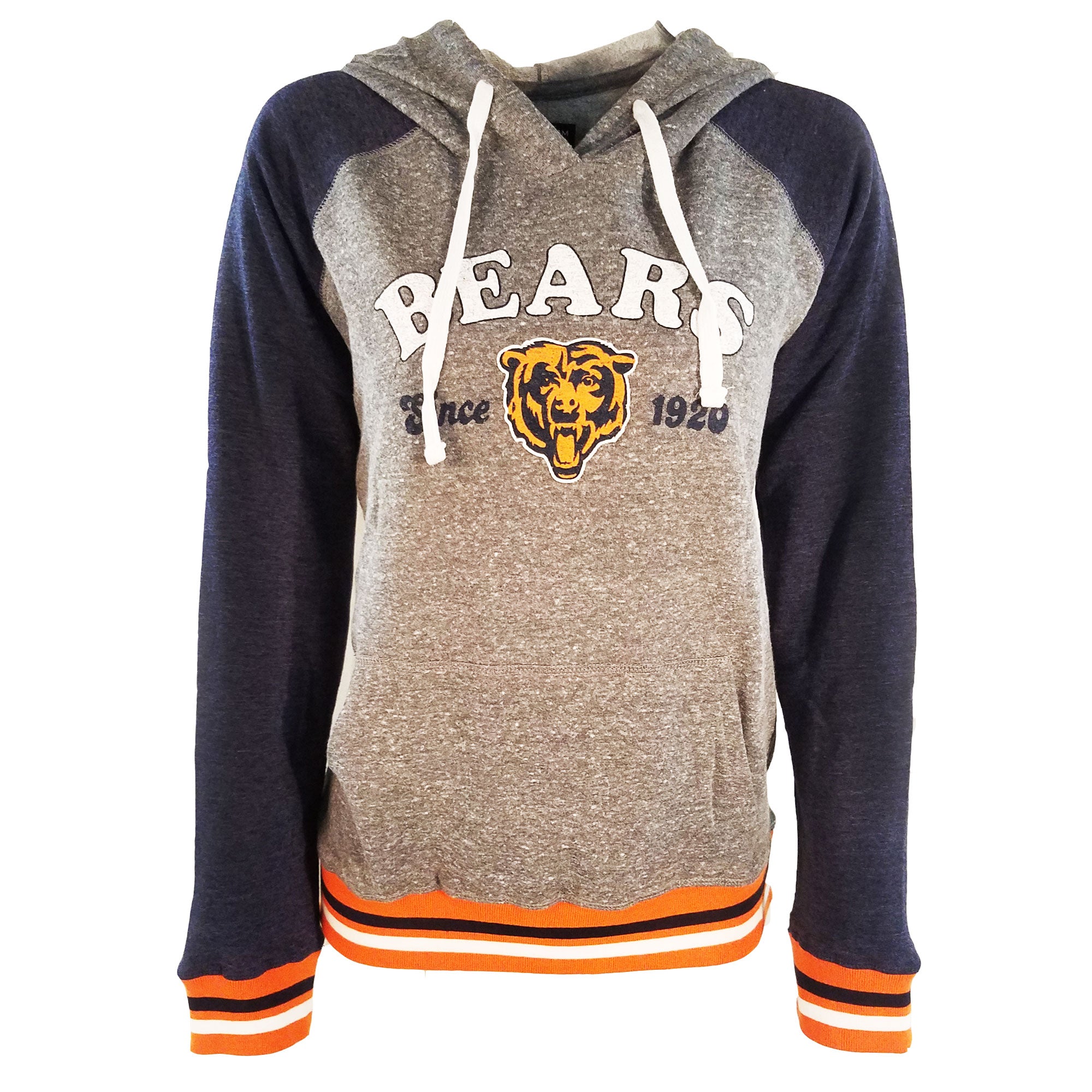 New Era Chicago Bears Womens Navy Blue Triblend Hooded Sweatshirt in 2023