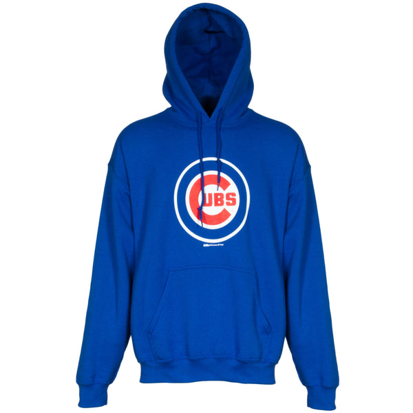 Men's Nike Heather Gray/Heather Royal Chicago Cubs Baseball Raglan 3/4-Sleeve Pullover Hoodie Size: Small