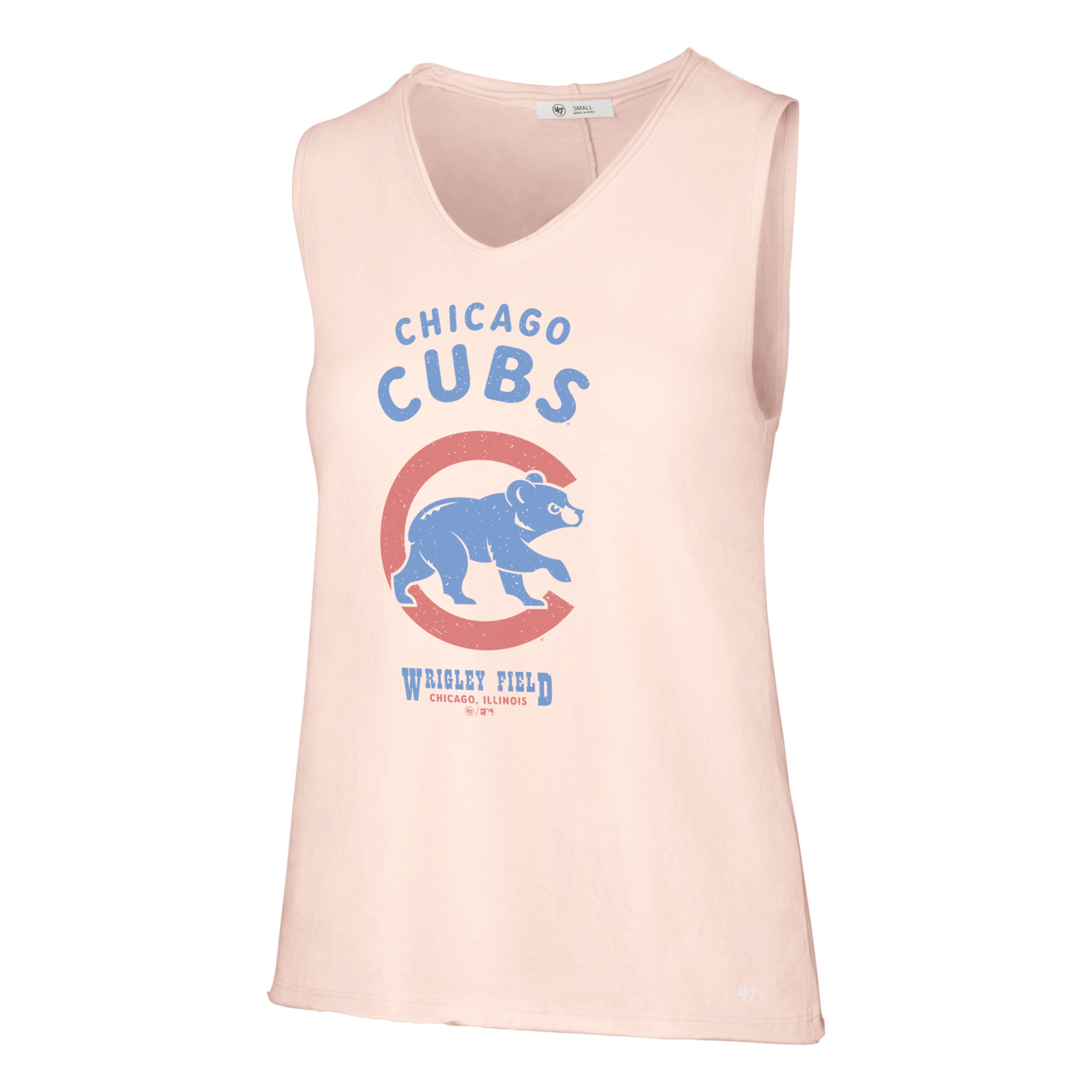 Chicago Cubs Blush Letter Tank - Clark Street Sports