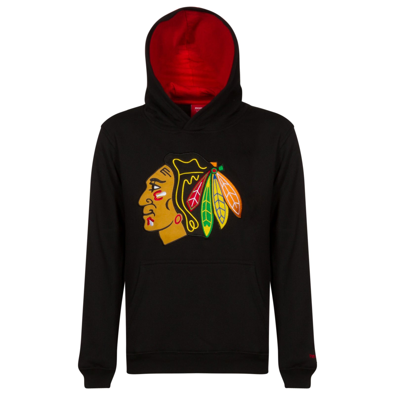 Chicago Blackhawks Embroidered Crest Lace-up Jersey Hoodie Jacket Youth  Medium