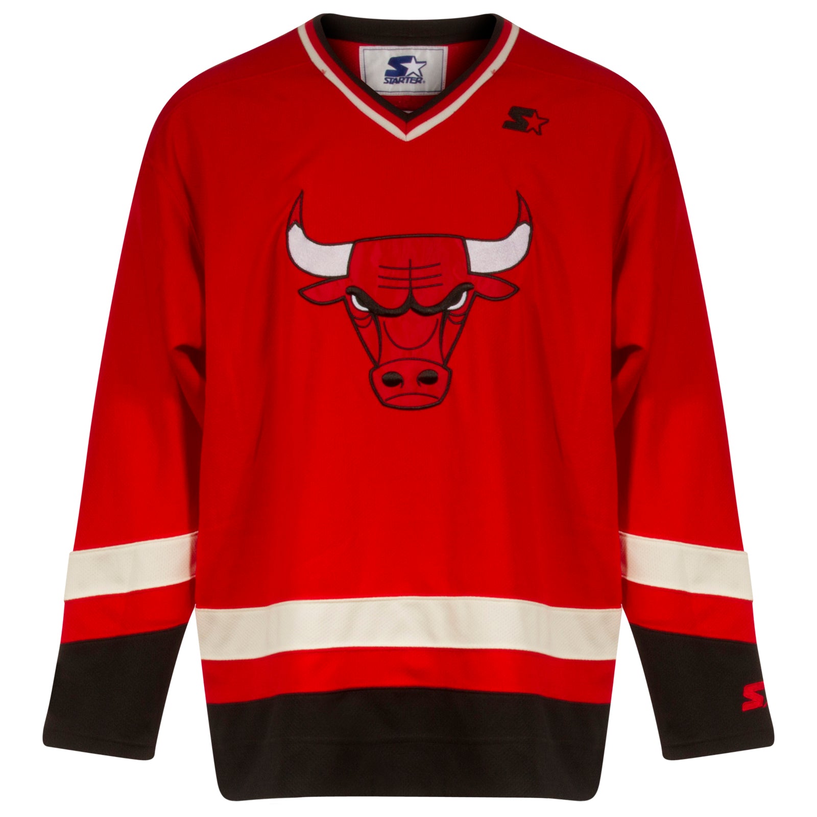 black and red bulls jersey