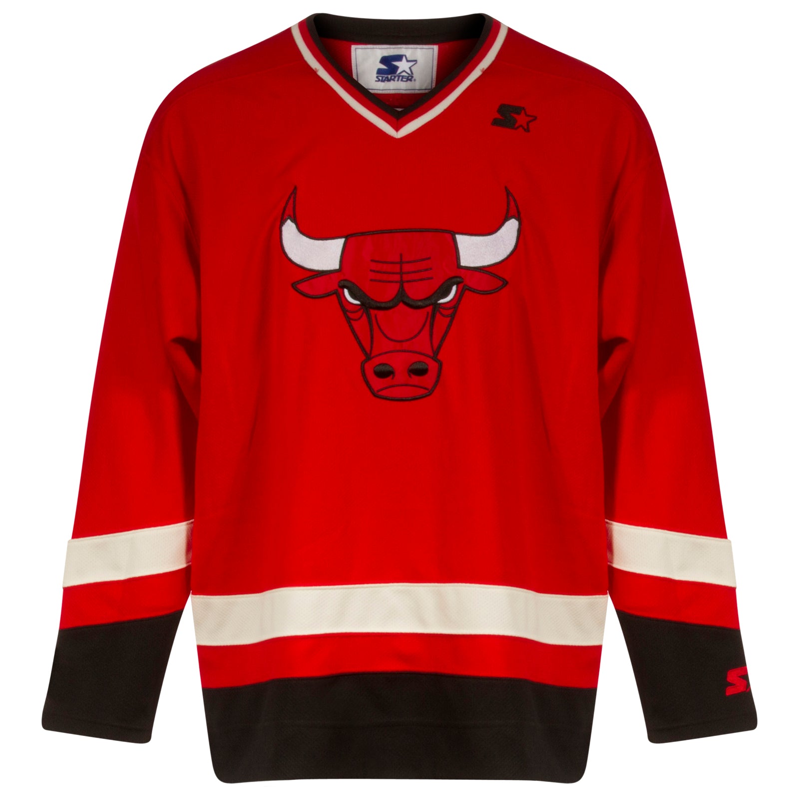 red and black bulls jersey