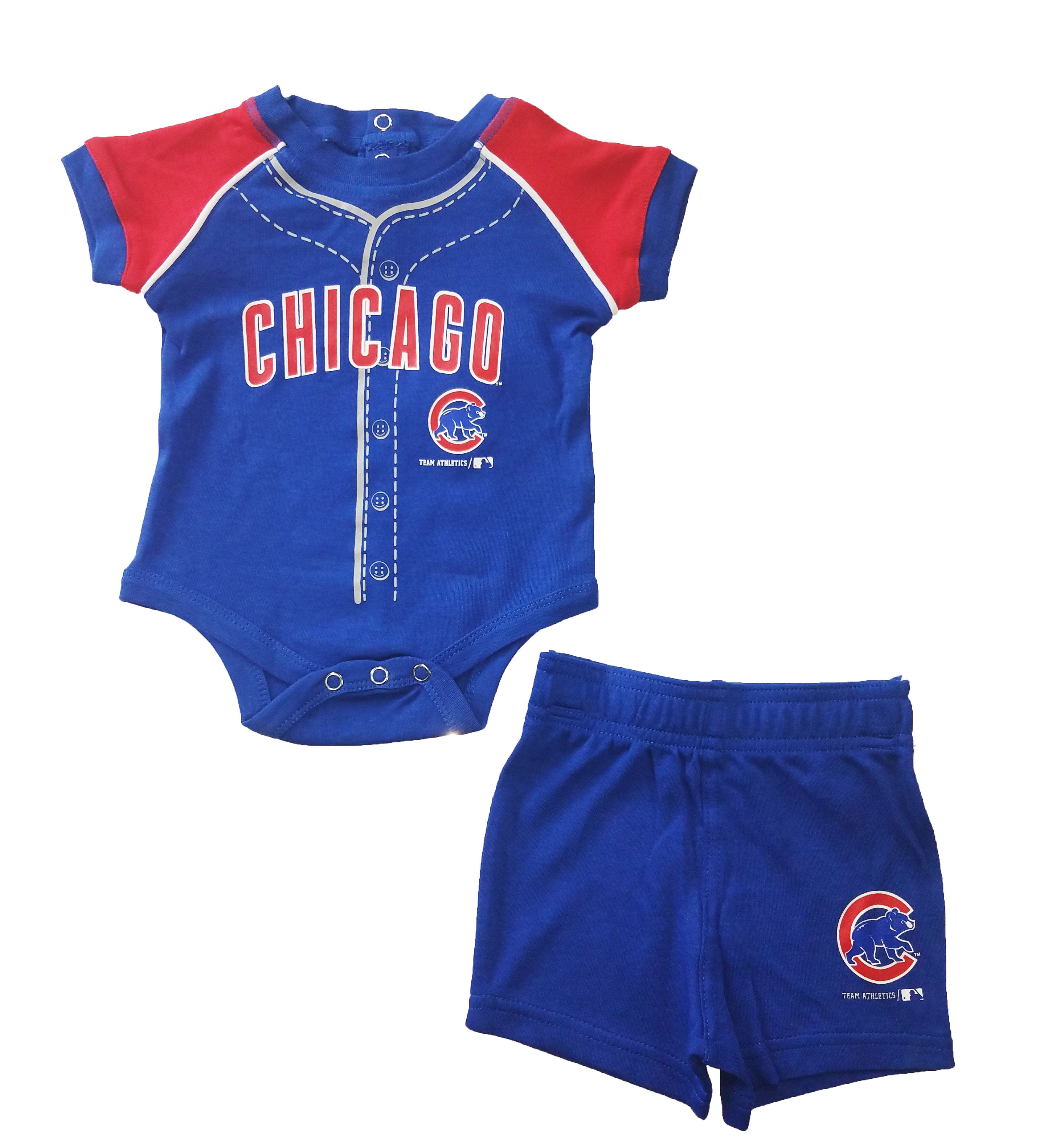 Chicago Cubs NB/IN Creeper Boys Set - Clark Street Sports