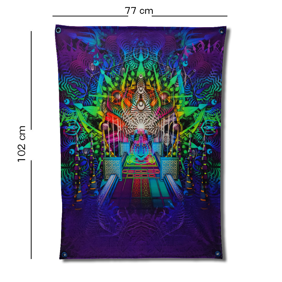 Psychedelic Tapestry Ayahuasca Fluorescent Print Fabric Backdrop