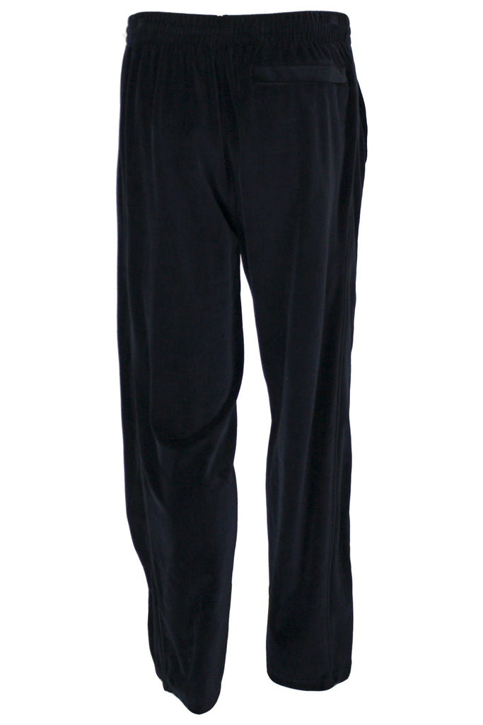 Mens Solid Black Velour Pants | Sweatpants | Sweatsedo