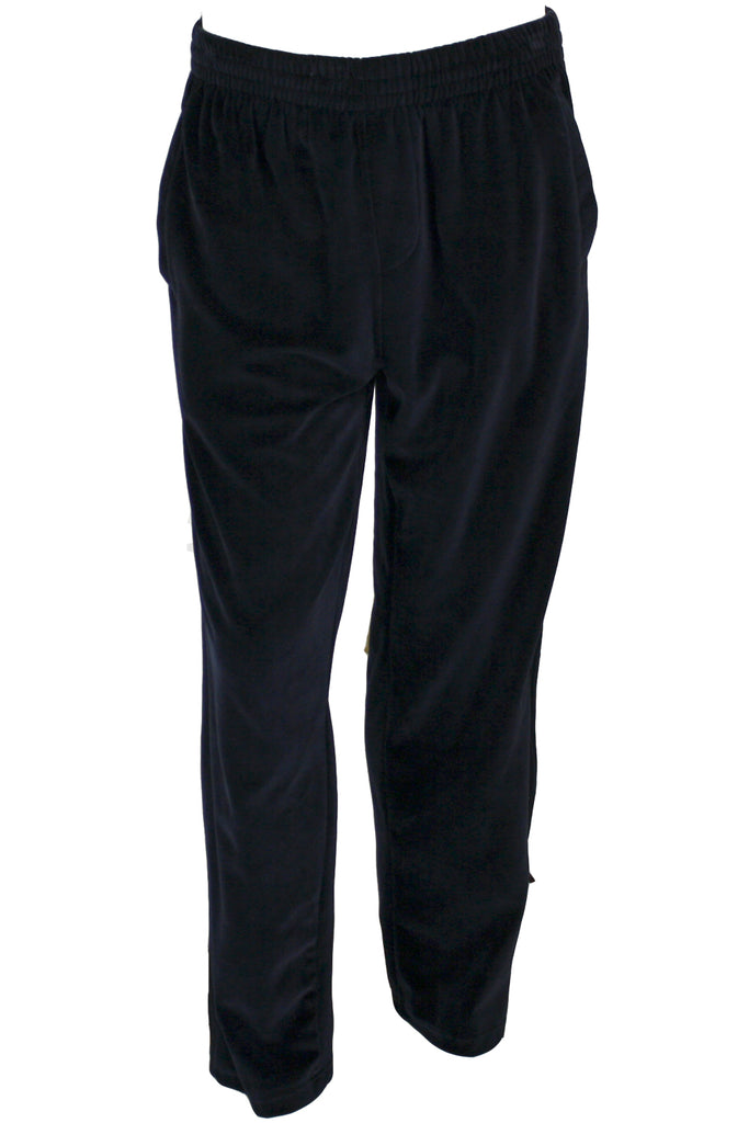 Mens Solid Black Velour Pants | Sweatpants | Sweatsedo