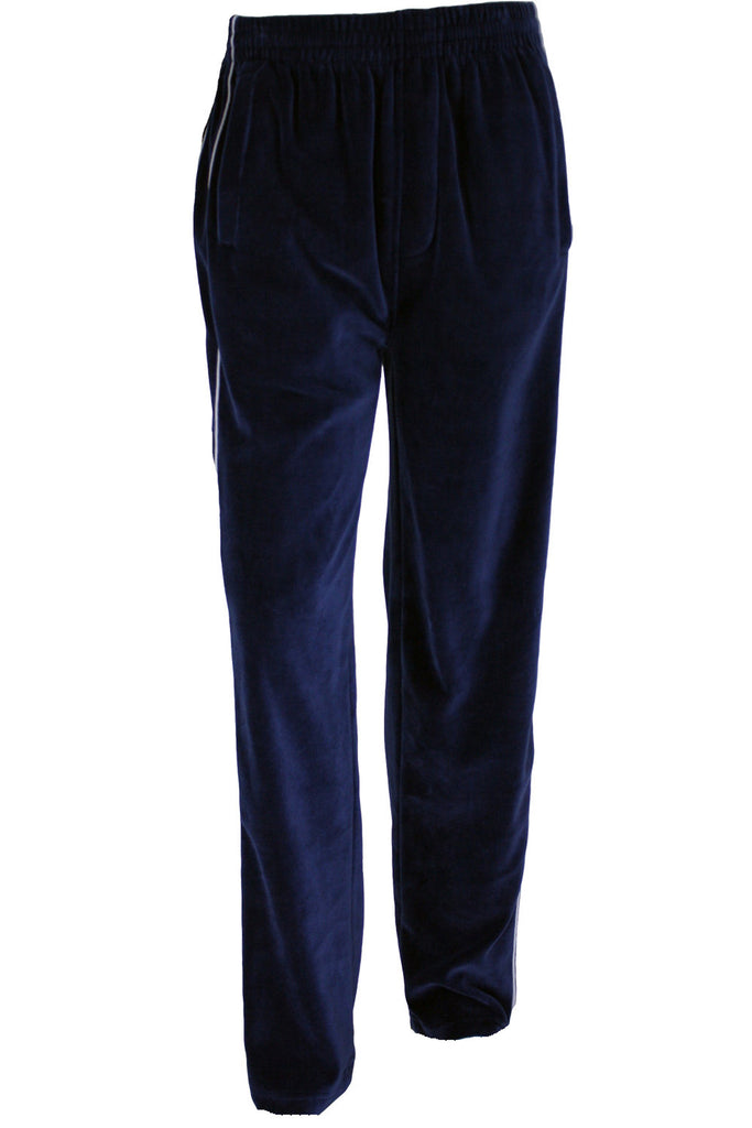 Navy Blue Velour Track Pants | Sweatspants | Sweatsedo