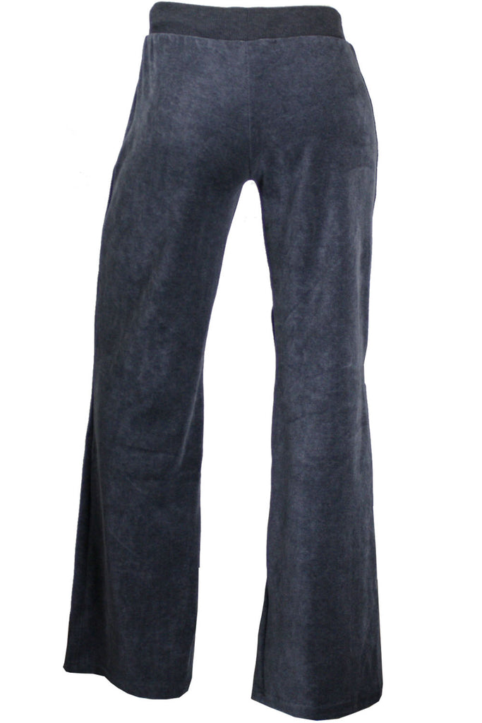 Womens Charcoal Gray Velour Pants | Sweatpants | Sweatsedo