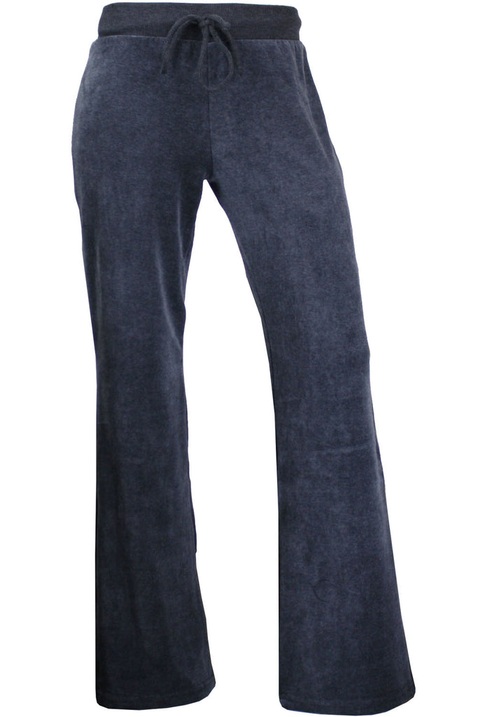 Womens Charcoal Gray Velour Pants | Sweatpants | Sweatsedo