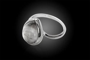 Teardrop Meteorite Ring