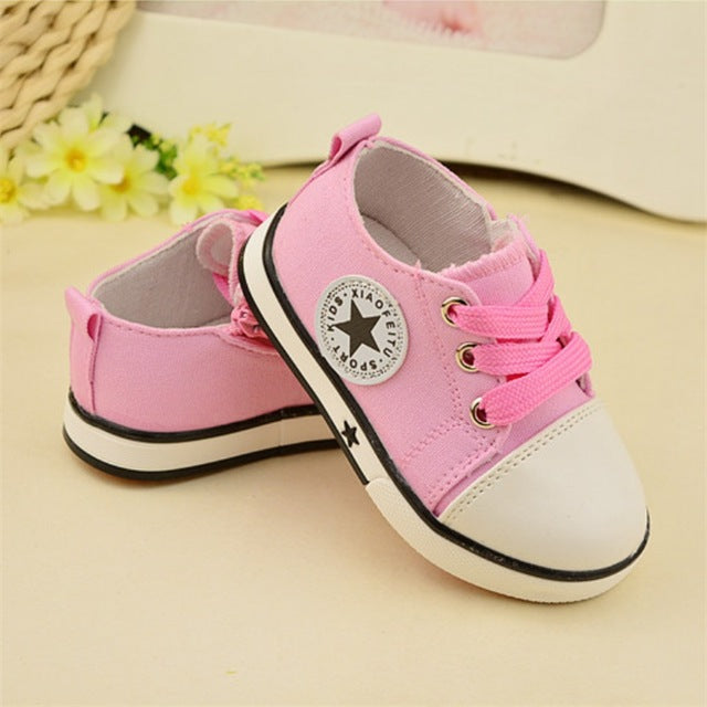 Breathable Canvas 1 3 Years Old Boys Girls Baby Sneakers