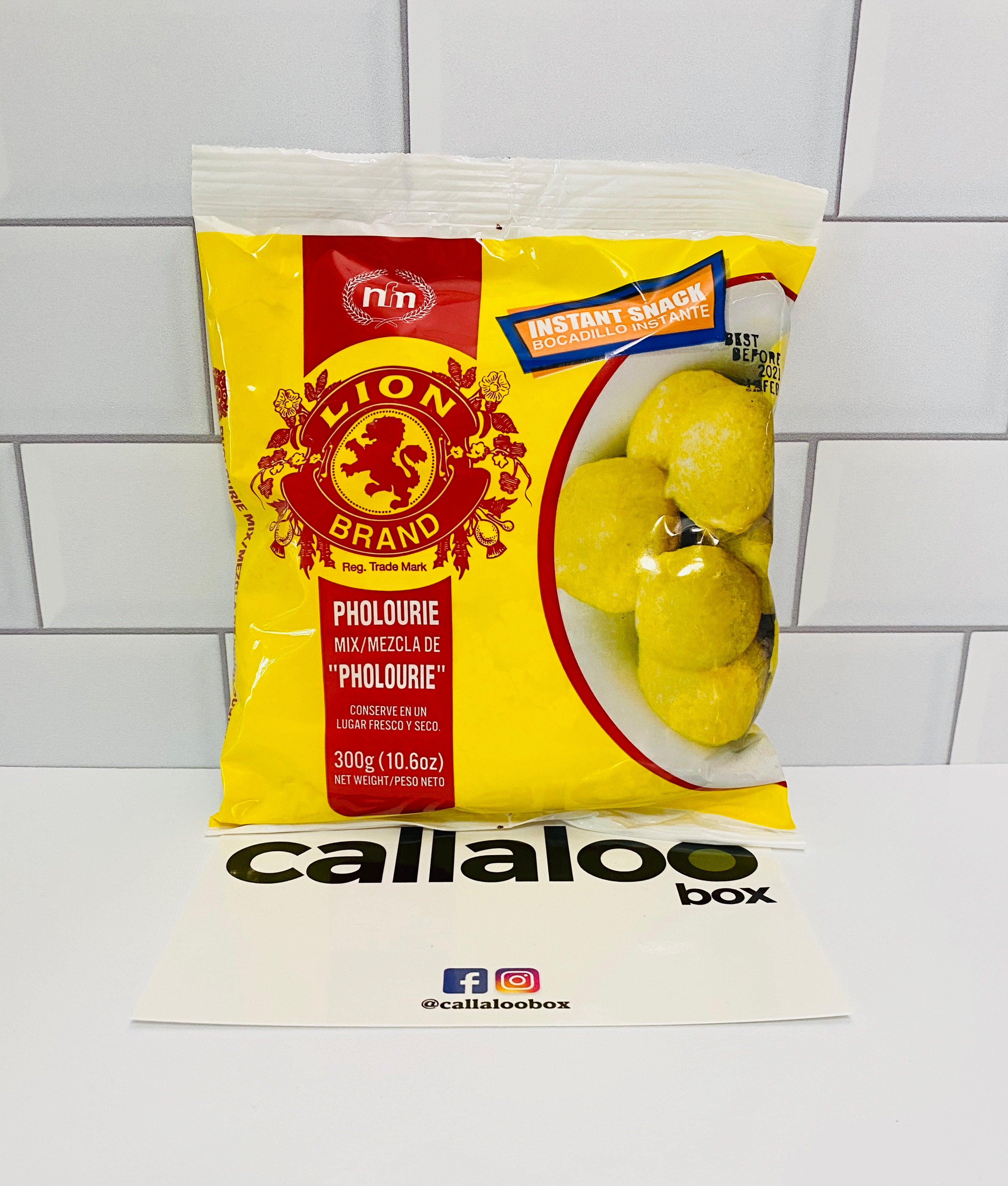 Lion Brand Pholourie Mix 300g Callaloo Box