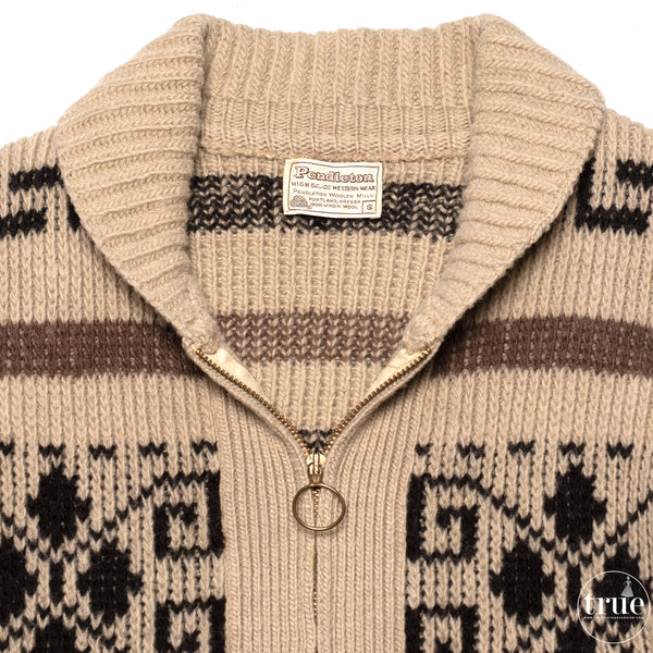 vintage 1970's sweater ...original Pendleton Westerly cardigan sweater ...