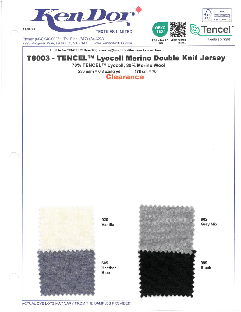 T7350 - TENCEL™ Lyocell Cotton Stretch Jersey