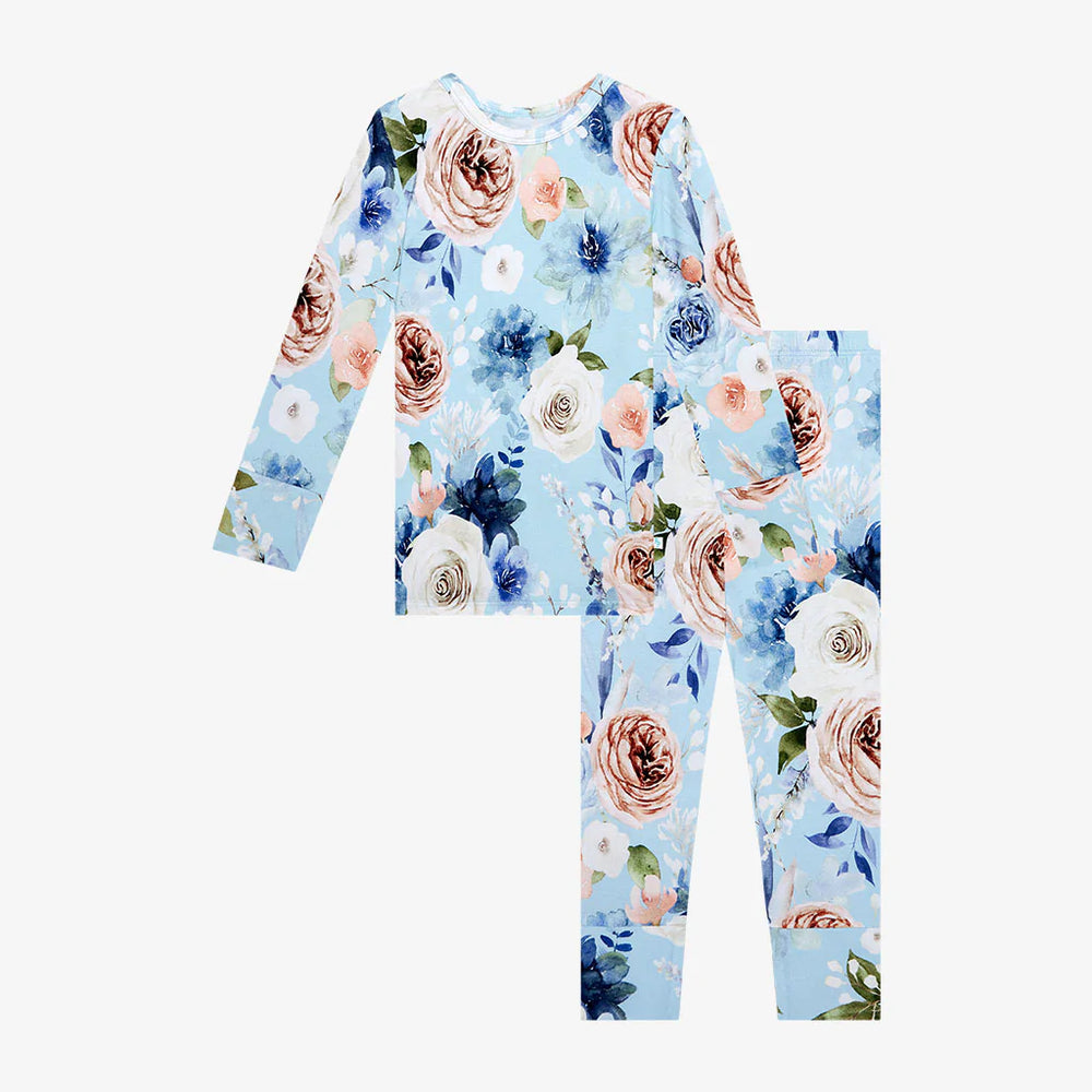 Posh Peanut Long Sleeve Basic Pajama - Fall Rose Waffle – Bloom Kids  Collection