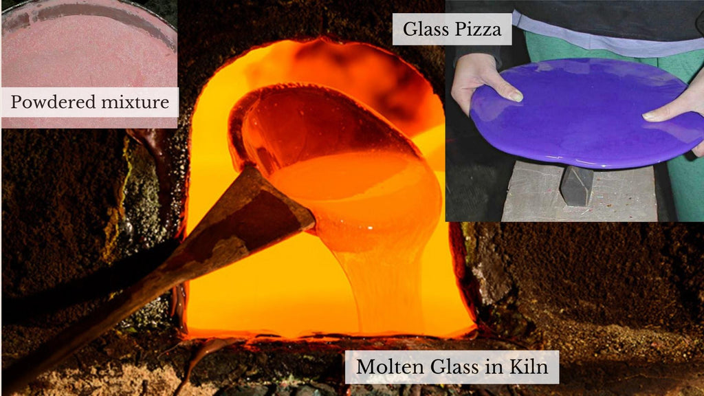 Melting and pouring molten glass for mosaic smelt