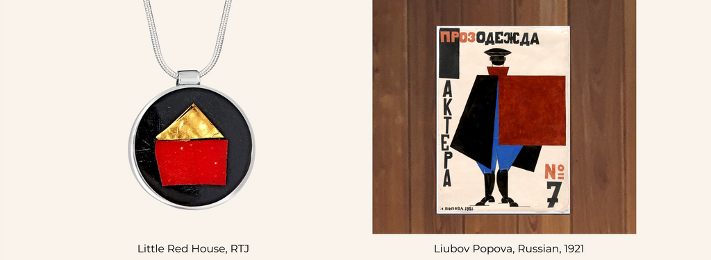 Little Red House necklace + Liubov Popova