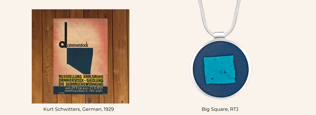 Kurt Schwitters + Big Square necklace