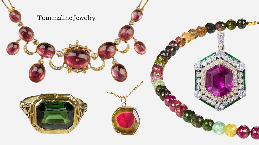 Examples of tourmaline jewelry