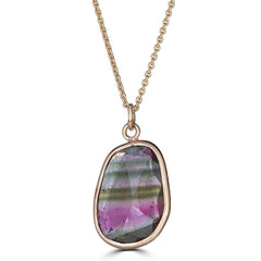 Striped Gem Tourmaline Pendant