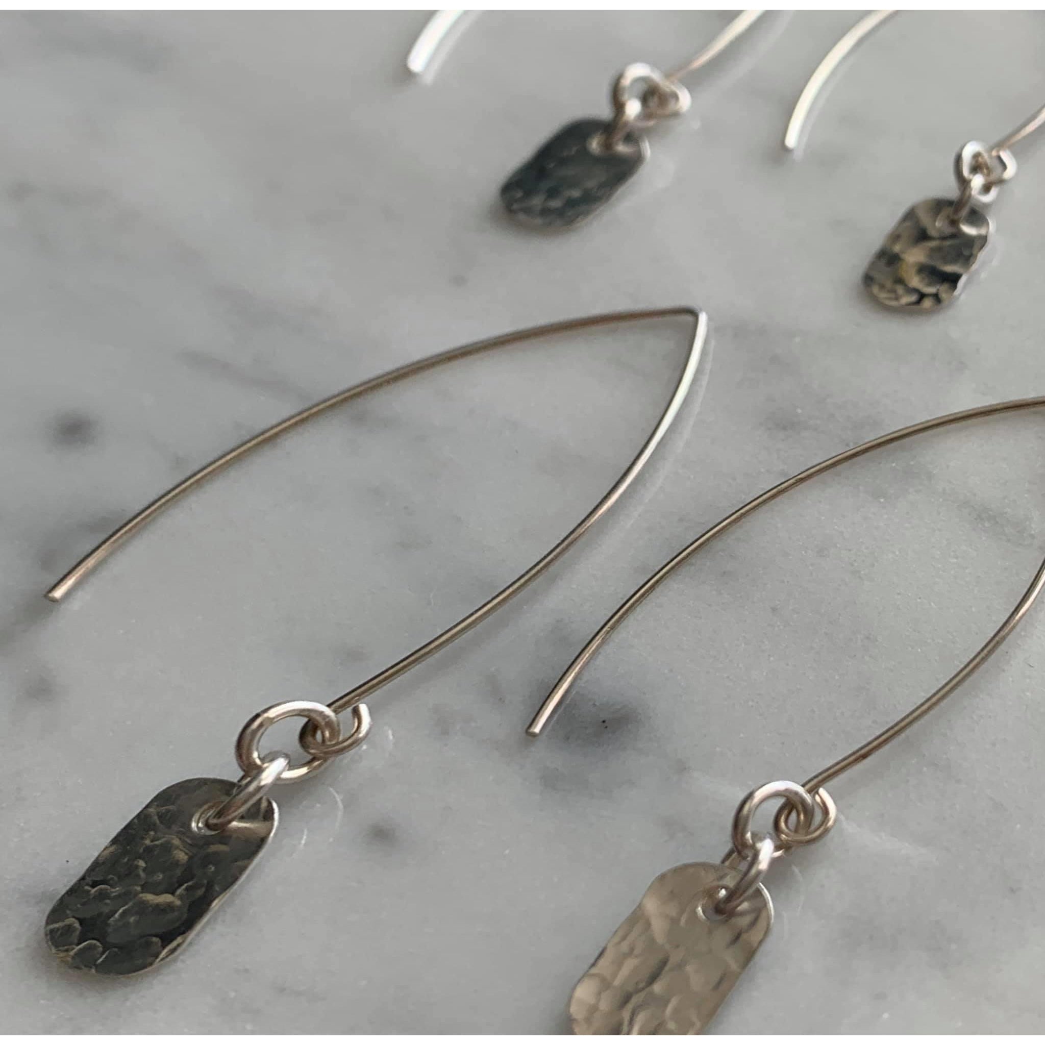 Sterling Silver Tag Drop Earrings As Seen On Macgyver Season 4 Episode The Sleek Kitty