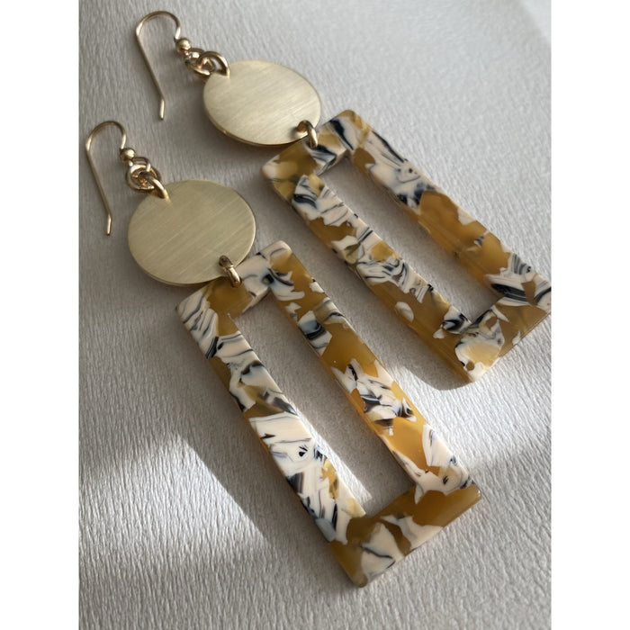 resin statement earrings