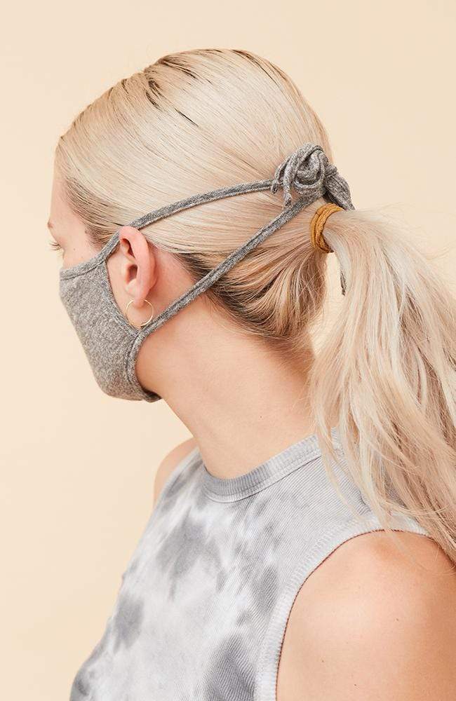 GREY MASK WITH TIES