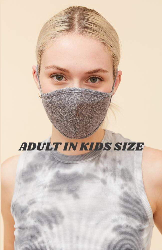 KIDS GREY MASK WITH TIES