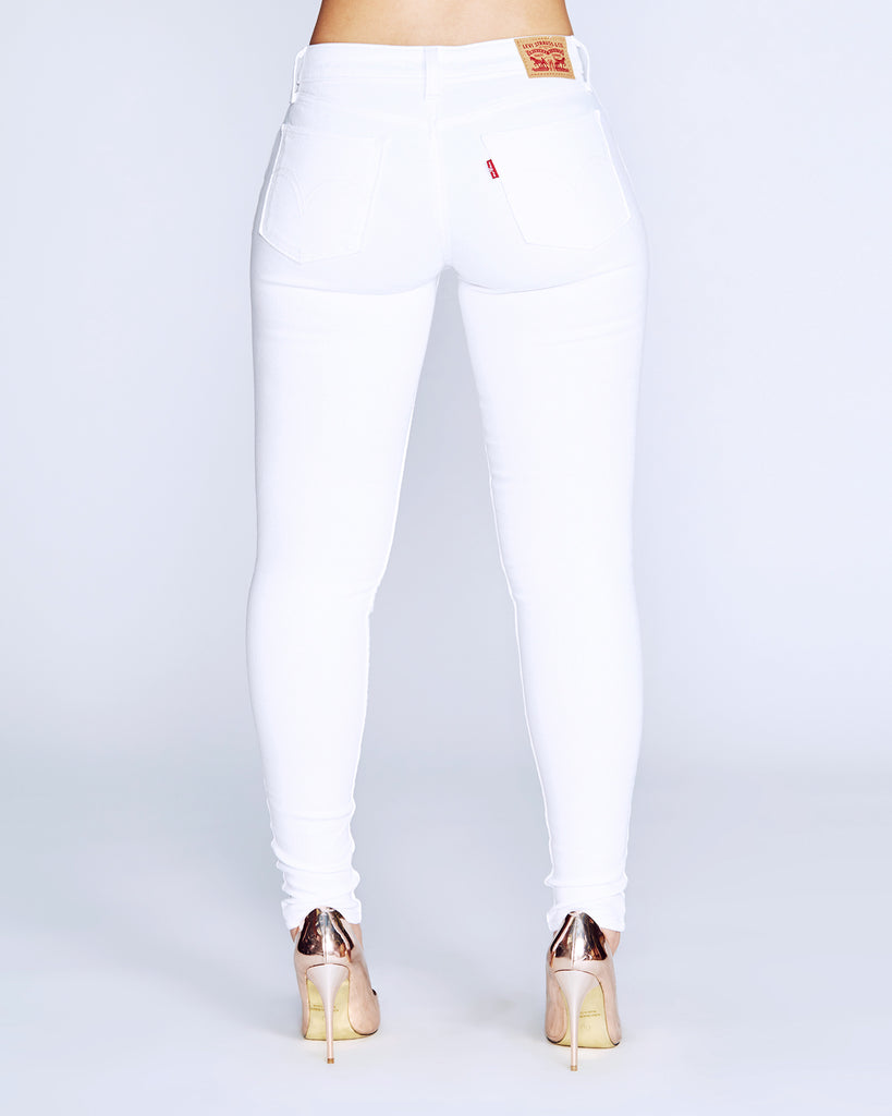 levi's 535 super skinny jeans white