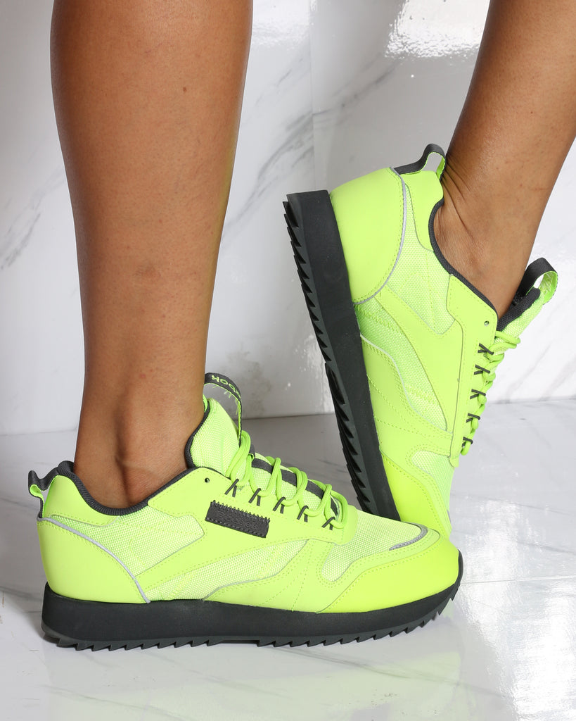 reebok neon green shoes