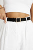 FLAWLESS BLACK LEATHER BELT Accessories DISSH Boutiques O/S BLACK 