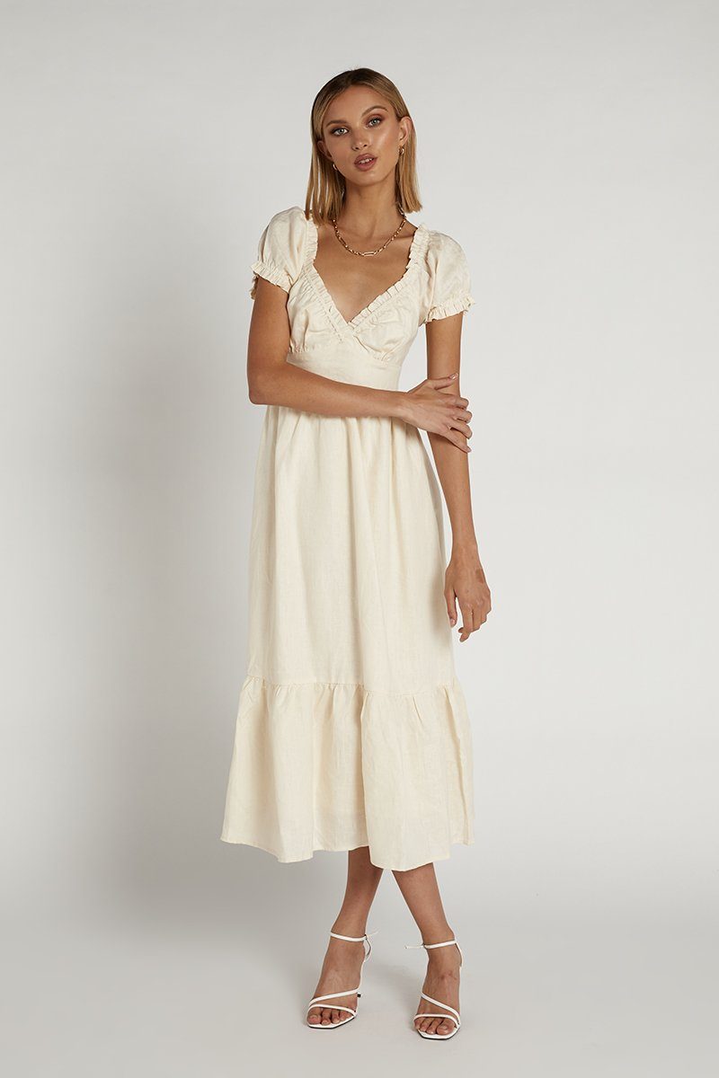 linen midi dress