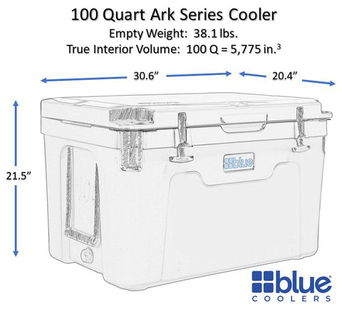 exterior of the ARK Series 100 quart cooler