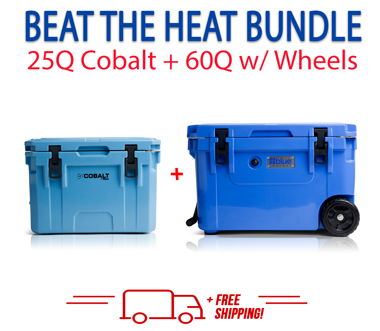 Image of Blue Coolers 3.0 - Beat the Heat Bundle - 60Q Wheels + 25Q Cobalt