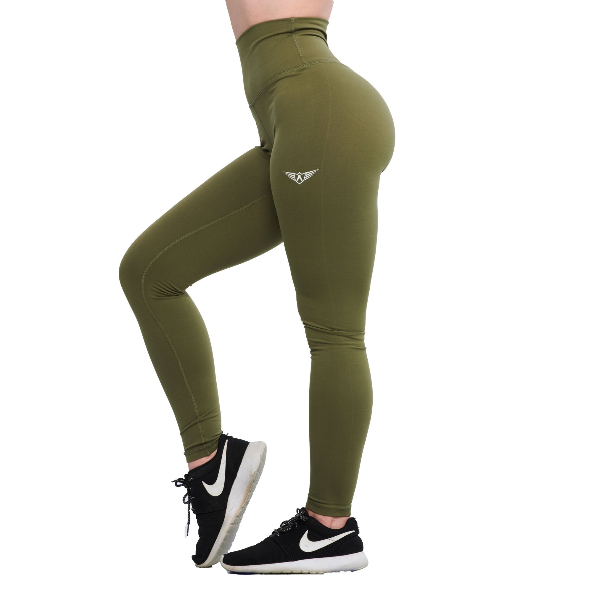 Dark Olive Green Color Women,s Skinny Fit Waistline Leggings Pants SOL –  One Size Fits