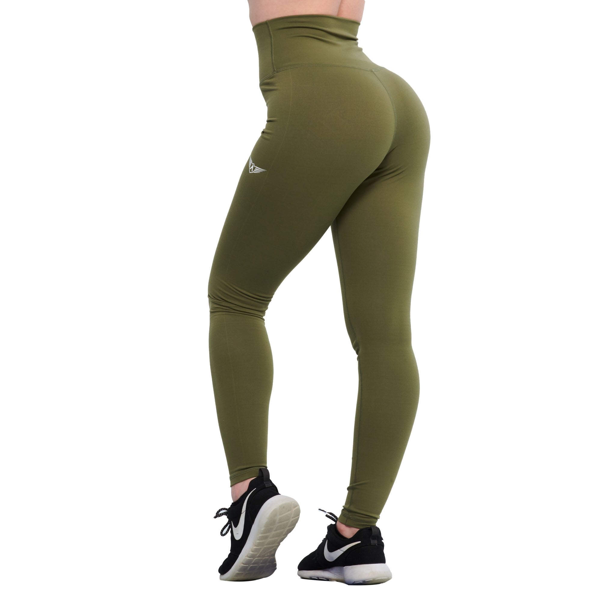 olive green high waisted leggings