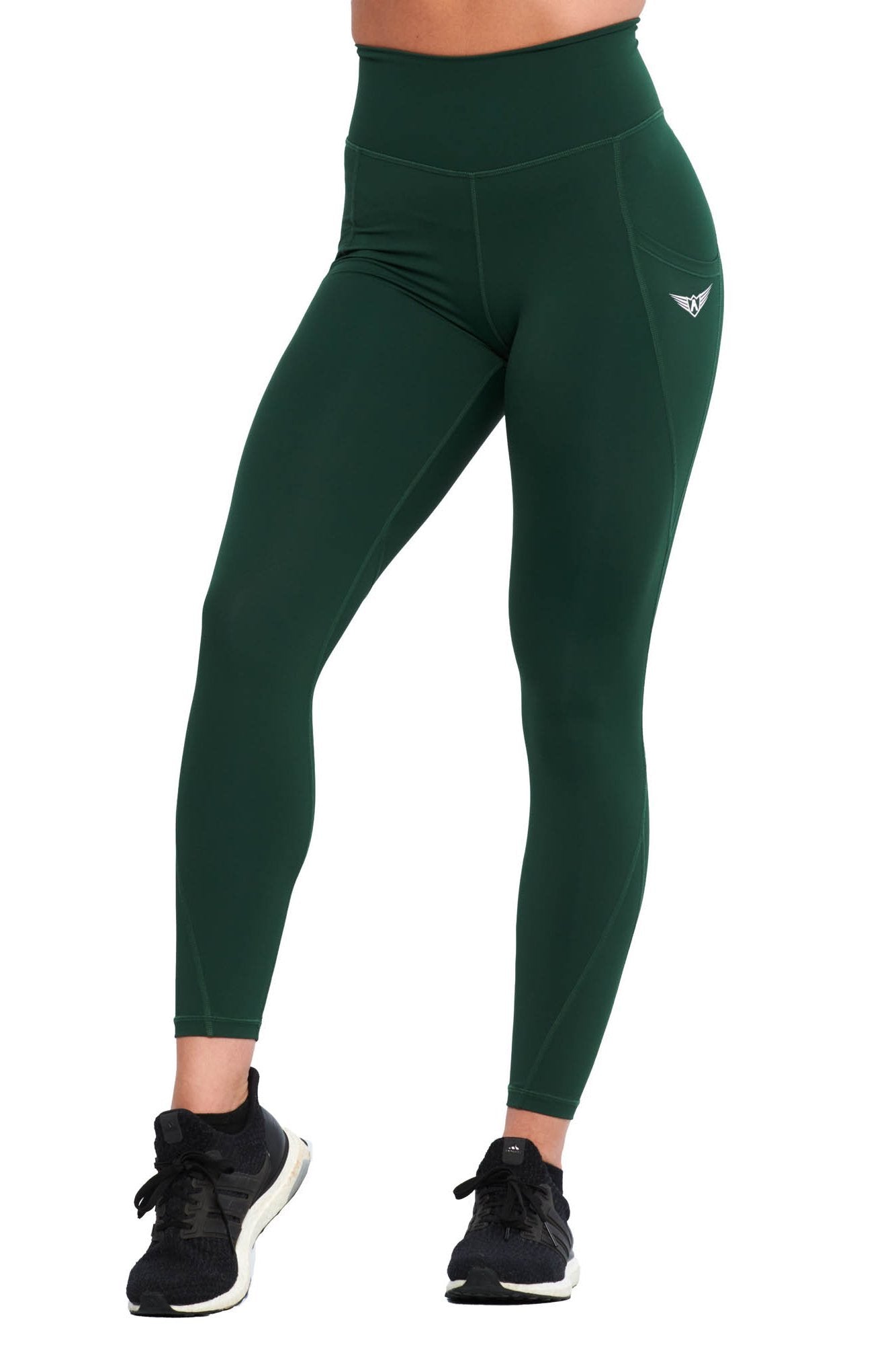 green yoga leggings