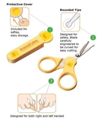 piyo piyo yellow baby nail scissors