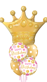 Gold Princess Crown Birthday Balloon Gift – Balloon HQ