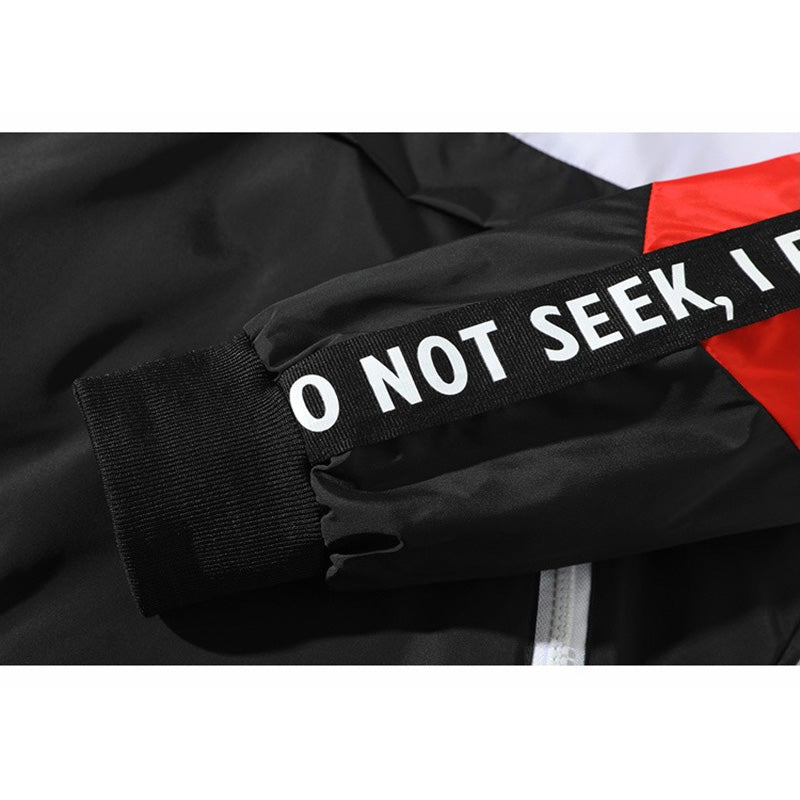 I Do Not Seek Patchwork Windbreaker Jacket Authentic Lifestyle