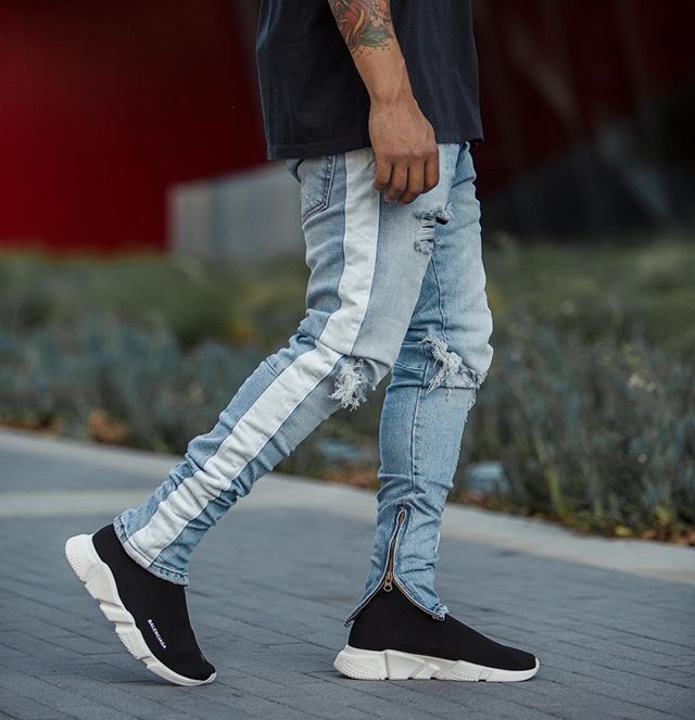hav det sjovt Regelmæssighed Rejsende White stripe skinny jeans – Authentic Lifestyle