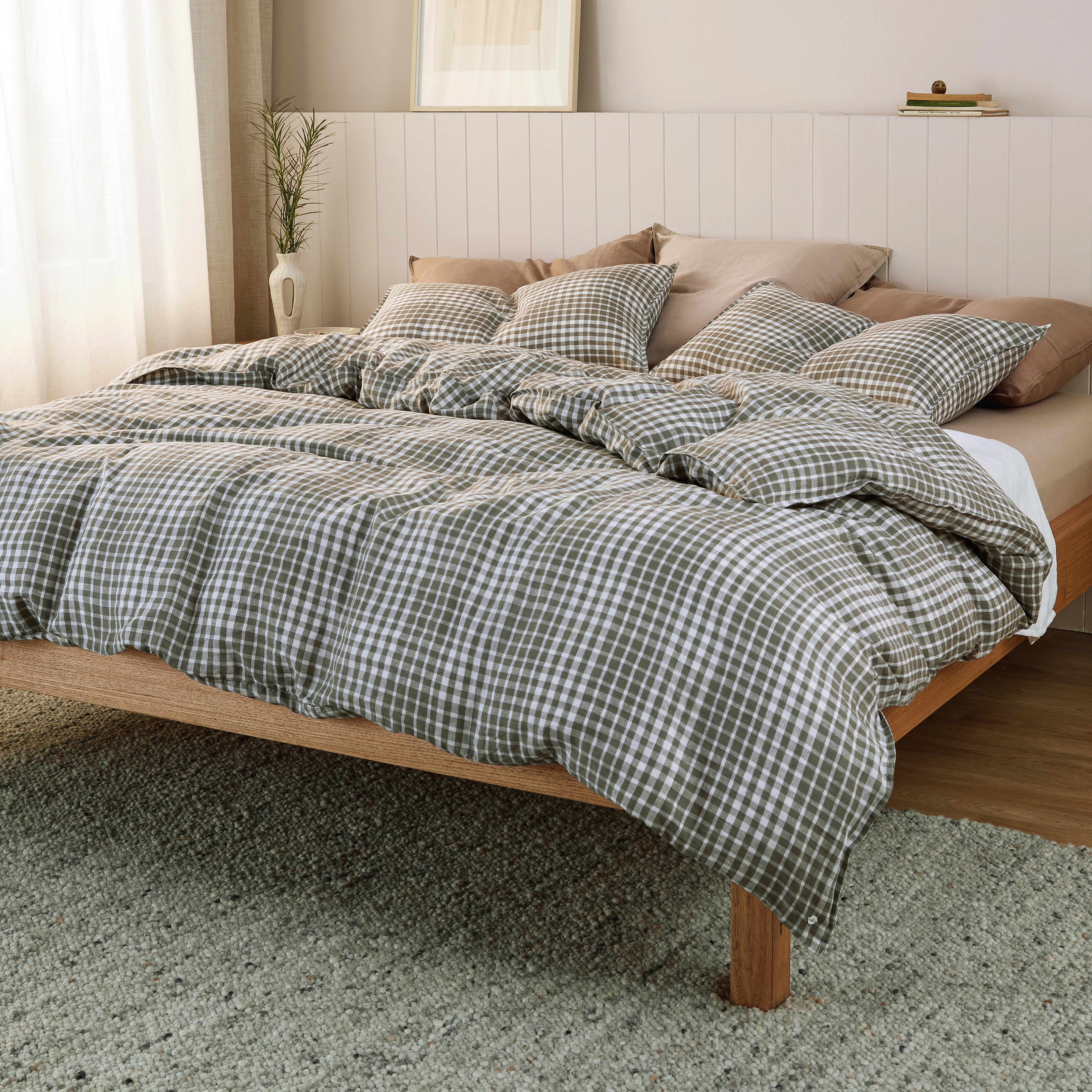 gingham bed linen